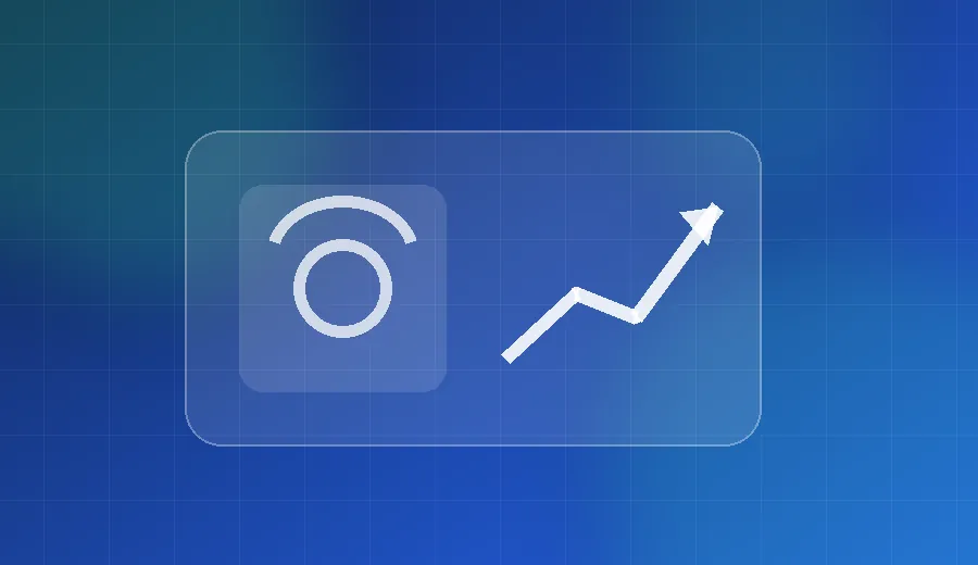 Abstract ecommerce growth dashboard illustration